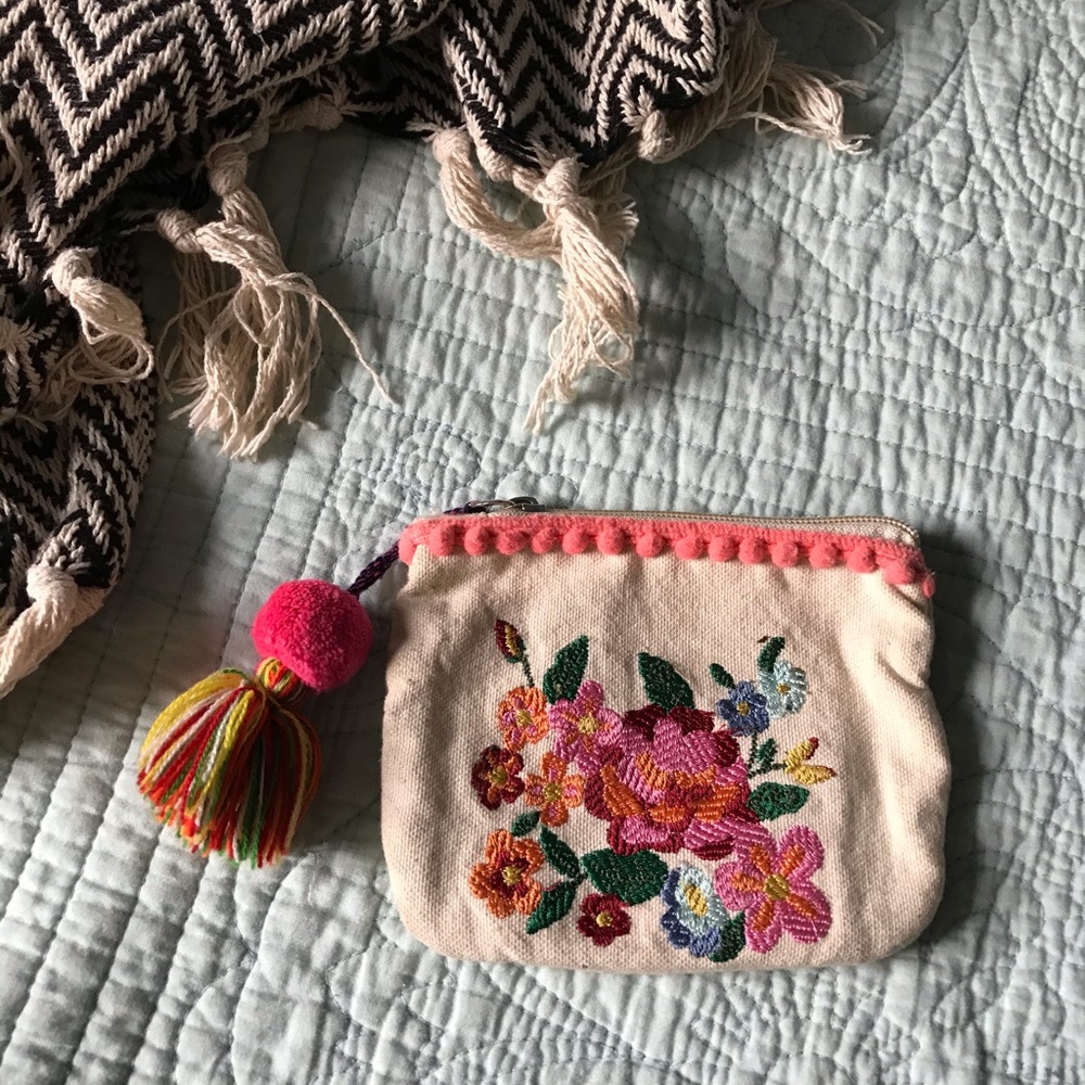 Embroidered wallet